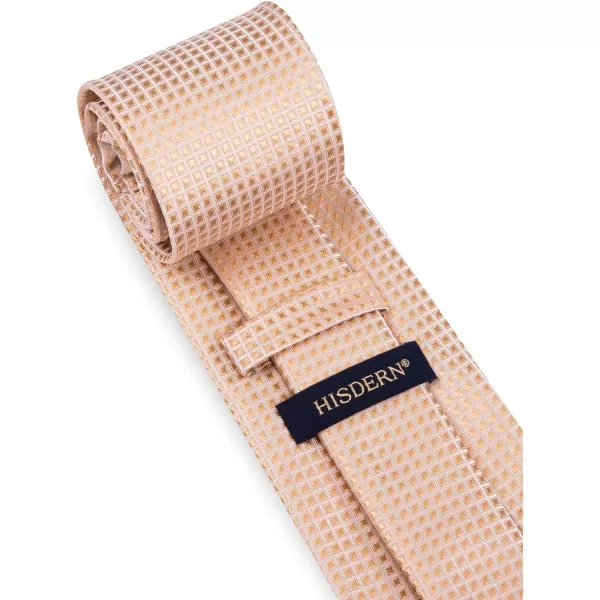 HISDERN Ties for Men Polka Dot Tie Handkerchief Set Classic Woven Silk Business Solid Mens Ties Necktie Wedding Party