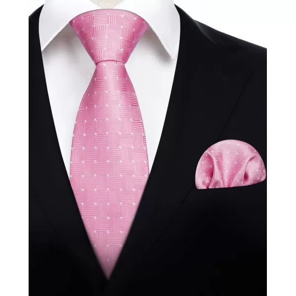 HISDERN Ties for Men Polka Dot Tie Handkerchief Set Classic Woven Silk Business Solid Mens Ties Necktie Wedding Party