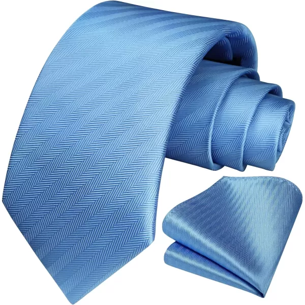 HISDERN Ties for Men Polka Dot Tie Handkerchief Set Classic Woven Silk Business Solid Mens Ties Necktie Wedding Party