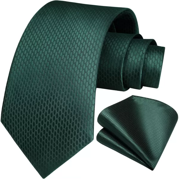 HISDERN Ties for Men Polka Dot Tie Handkerchief Set Classic Woven Silk Business Solid Mens Ties Necktie Wedding Party