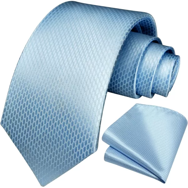HISDERN Ties for Men Polka Dot Tie Handkerchief Set Classic Woven Silk Business Solid Mens Ties Necktie Wedding Party