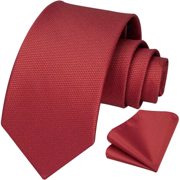 HISDERN Ties for Men Polka Dot Tie Handkerchief Set Classic Woven Silk Business Solid Mens Ties Necktie Wedding Party