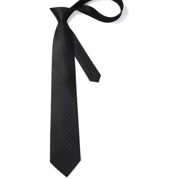 HISDERN Ties for Men Polka Dot Tie Handkerchief Set Classic Woven Silk Business Solid Mens Ties Necktie Wedding Party