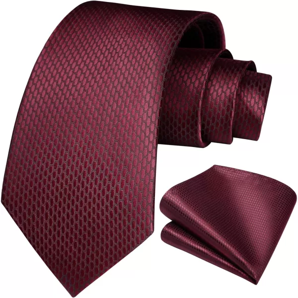 HISDERN Ties for Men Polka Dot Tie Handkerchief Set Classic Woven Silk Business Solid Mens Ties Necktie Wedding Party