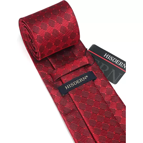 HISDERN Ties for Men Polka Dot Tie Handkerchief Set Classic Woven Silk Business Solid Mens Ties Necktie Wedding Party