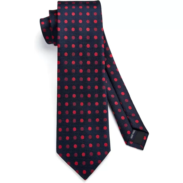 HISDERN Ties for Men Polka Dot Tie Handkerchief Set Classic Woven Silk Business Solid Mens Ties Necktie Wedding Party