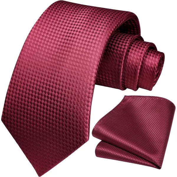 HISDERN Ties for Men Polka Dot Tie Handkerchief Set Classic Woven Silk Business Solid Mens Ties Necktie Wedding Party