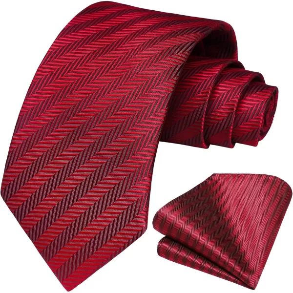HISDERN Ties for Men Polka Dot Tie Handkerchief Set Classic Woven Silk Business Solid Mens Ties Necktie Wedding Party
