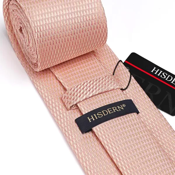 HISDERN Ties for Men Polka Dot Tie Handkerchief Set Classic Woven Silk Business Solid Mens Ties Necktie Wedding Party