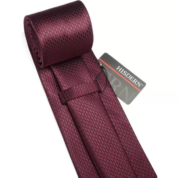 HISDERN Ties for Men Polka Dot Tie Handkerchief Set Classic Woven Silk Business Solid Mens Ties Necktie Wedding Party