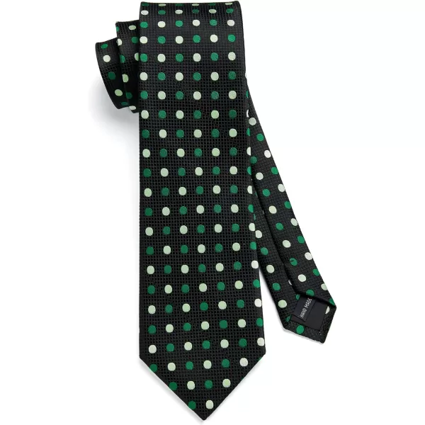 HISDERN Ties for Men Polka Dot Tie Handkerchief Set Classic Woven Silk Business Solid Mens Ties Necktie Wedding Party