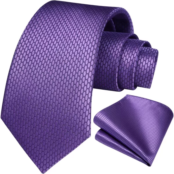 HISDERN Ties for Men Polka Dot Tie Handkerchief Set Classic Woven Silk Business Solid Mens Ties Necktie Wedding Party