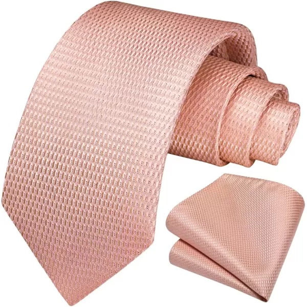 HISDERN Ties for Men Polka Dot Tie Handkerchief Set Classic Woven Silk Business Solid Mens Ties Necktie Wedding Party