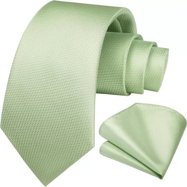 HISDERN Ties for Men Polka Dot Tie Handkerchief Set Classic Woven Silk Business Solid Mens Ties Necktie Wedding Party