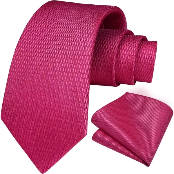HISDERN Ties for Men Polka Dot Tie Handkerchief Set Classic Woven Silk Business Solid Mens Ties Necktie Wedding Party