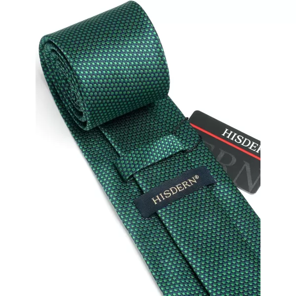 HISDERN Ties for Men Polka Dot Tie Handkerchief Set Classic Woven Silk Business Solid Mens Ties Necktie Wedding Party