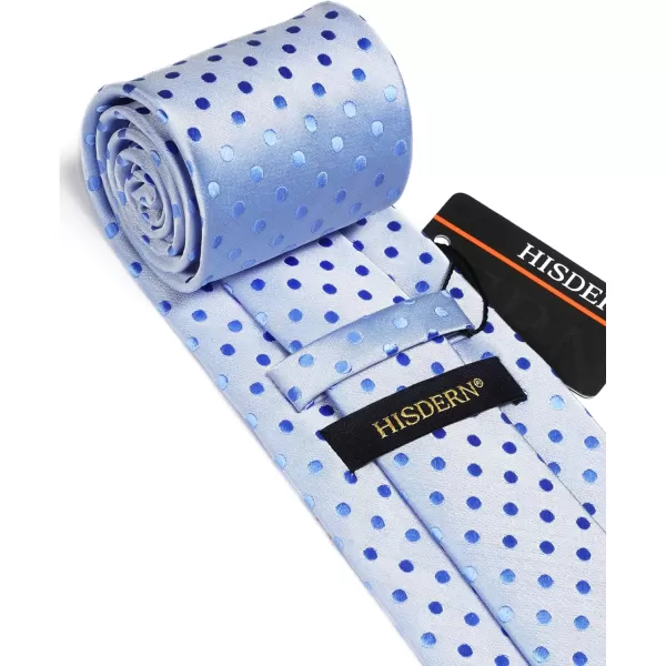 HISDERN Ties for Men Polka Dot Tie Handkerchief Set Classic Woven Silk Business Solid Mens Ties Necktie Wedding Party