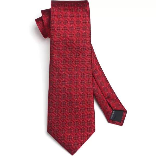 HISDERN Ties for Men Polka Dot Tie Handkerchief Set Classic Woven Silk Business Solid Mens Ties Necktie Wedding Party