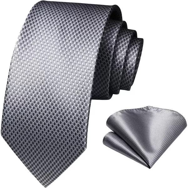 HISDERN Ties for Men Polka Dot Tie Handkerchief Set Classic Woven Silk Business Solid Mens Ties Necktie Wedding Party