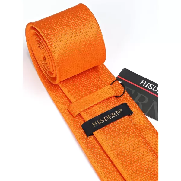 HISDERN Ties for Men Silk Extra Long Tie and Pocket Square Classic Plaid Checkered 63 inches Men's Neckties Business