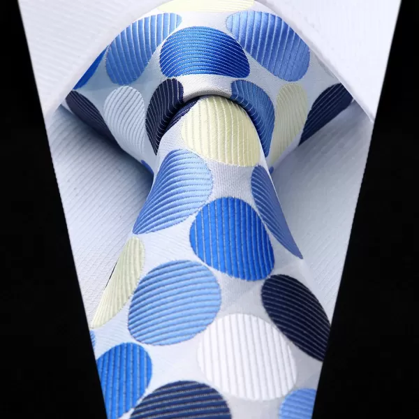 HISDERN Ties for Men Silk Extra Long Tie and Pocket Square Classic Plaid Checkered 63 inches Men's Neckties Business