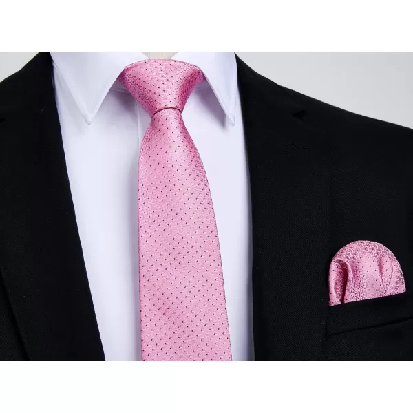HISDERN Ties for Men Silk Extra Long Tie and Pocket Square Classic Plaid Checkered 63 inches Men's Neckties Business