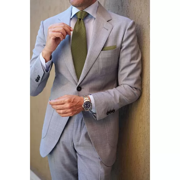 HISDERN Ties for Men Silk Extra Long Tie and Pocket Square Classic Plaid Checkered 63 inches Men's Neckties Business