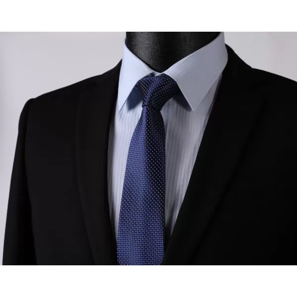 HISDERN Ties for Men Silk Extra Long Tie and Pocket Square Classic Plaid Checkered 63 inches Men's Neckties Business