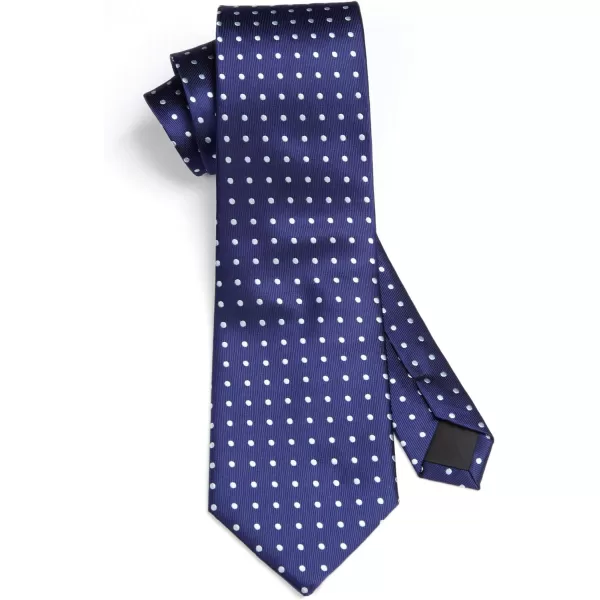 HISDERN Ties for Men Silk Extra Long Tie and Pocket Square Classic Plaid Checkered 63 inches Men's Neckties Business
