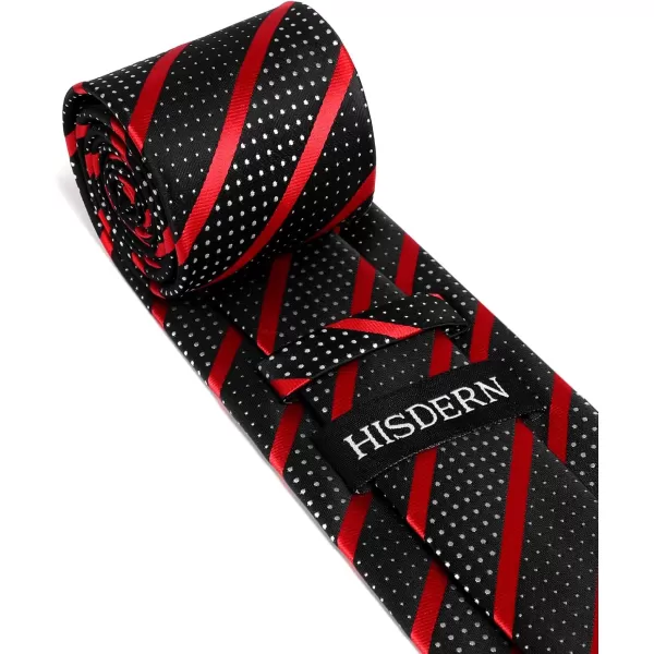 HISDERN Ties for Men Silk Extra Long Tie and Pocket Square Classic Plaid Checkered 63 inches Men's Neckties Business