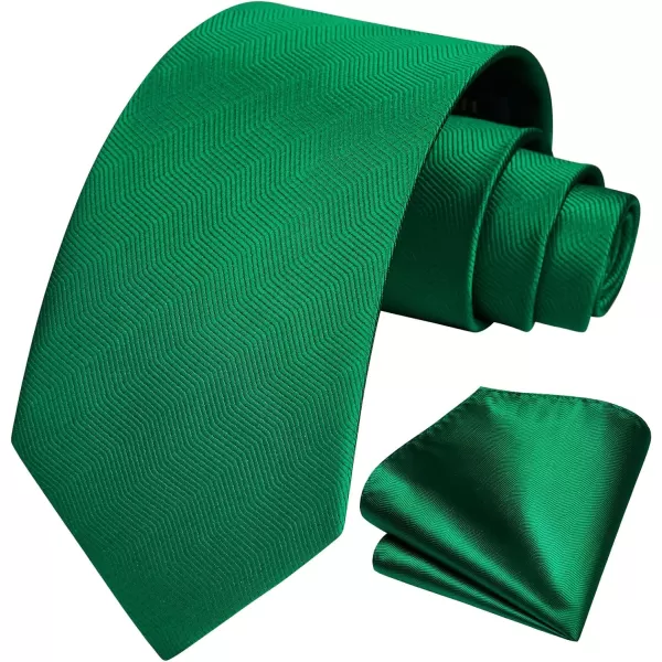 HISDERN Ties for Men Silk Extra Long Tie and Pocket Square Classic Plaid Checkered 63 inches Men's Neckties Business