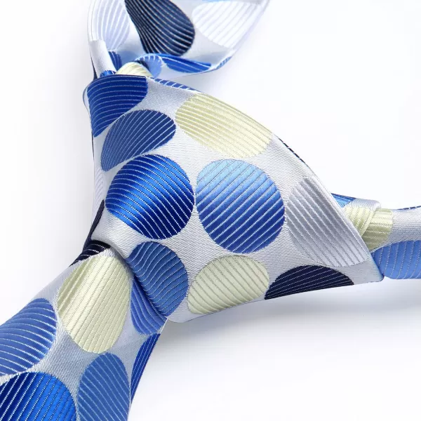 HISDERN Ties for Men Silk Extra Long Tie and Pocket Square Classic Plaid Checkered 63 inches Men's Neckties Business