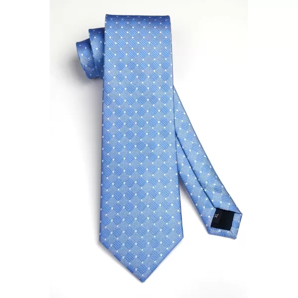 HISDERN Ties for Men Silk Extra Long Tie and Pocket Square Classic Plaid Checkered 63 inches Men's Neckties Business
