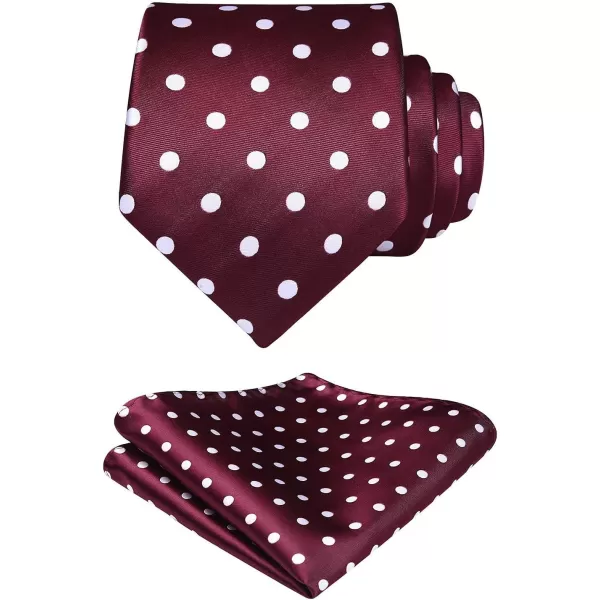 HISDERN Ties for Men Silk Extra Long Tie and Pocket Square Classic Plaid Checkered 63 inches Men's Neckties Business
