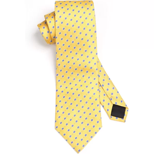 HISDERN Ties for Men Silk Extra Long Tie and Pocket Square Classic Plaid Checkered 63 inches Men's Neckties Business
