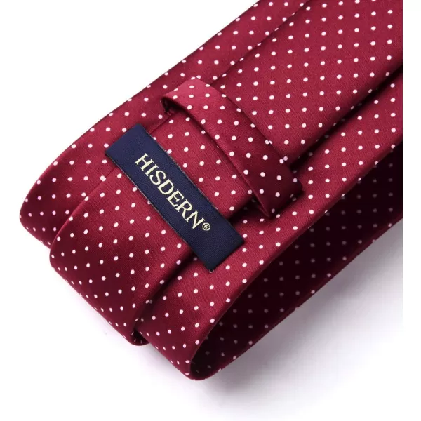 HISDERN Ties for Men Silk Extra Long Tie and Pocket Square Classic Plaid Checkered 63 inches Men's Neckties Business