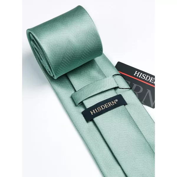 HISDERN Ties for Men Silk Extra Long Tie and Pocket Square Classic Plaid Checkered 63 inches Men's Neckties Business