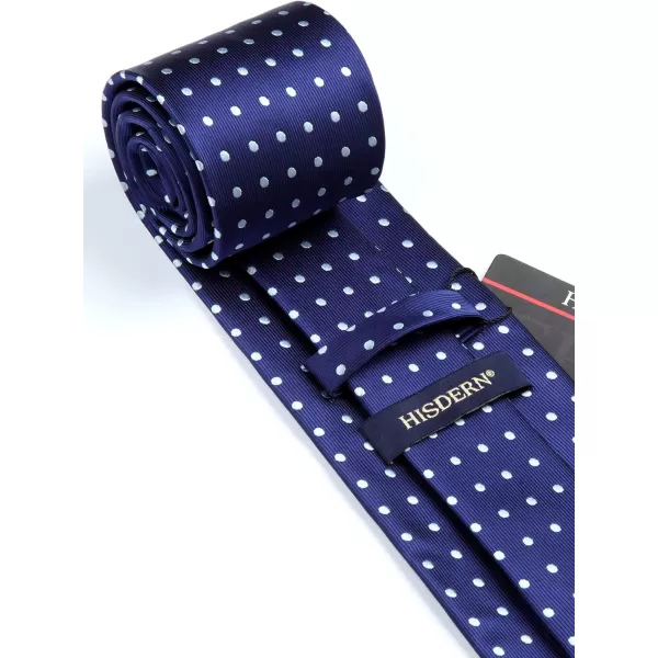 HISDERN Ties for Men Silk Extra Long Tie and Pocket Square Classic Plaid Checkered 63 inches Men's Neckties Business