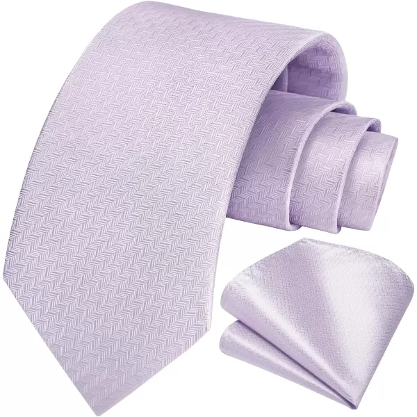 HISDERN Ties for Men Solid Houndstooth Neckties Handkerchief Formal Business Tie &amp; Pocket Square Set Wedding Party