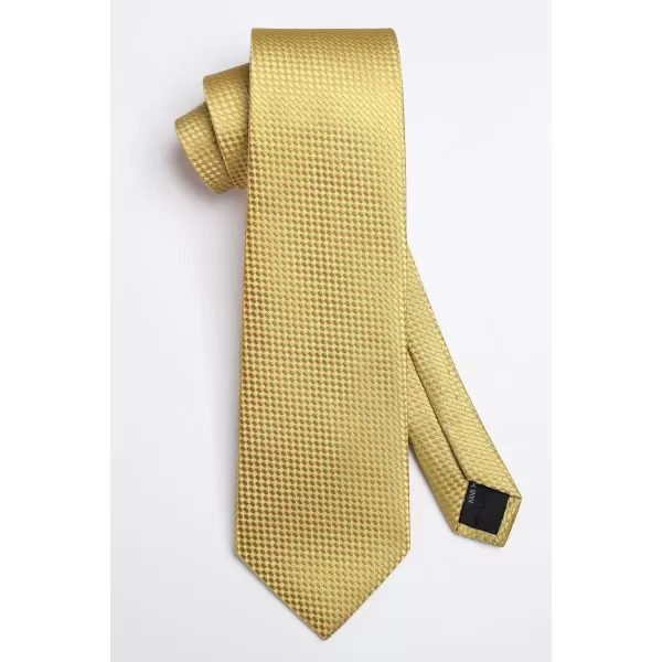 HISDERN Ties for Men Solid Houndstooth Neckties Handkerchief Formal Business Tie &amp; Pocket Square Set Wedding Party