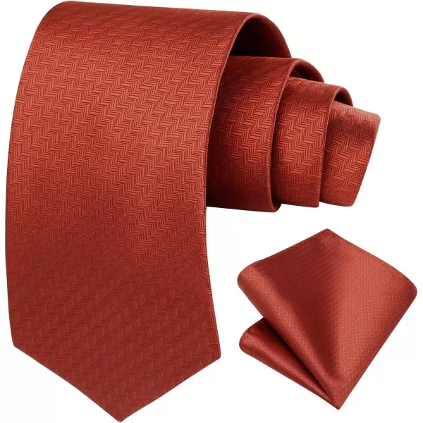 HISDERN Ties for Men Solid Houndstooth Neckties Handkerchief Formal Business Tie &amp; Pocket Square Set Wedding Party