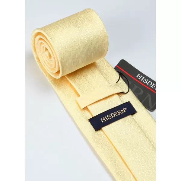 HISDERN Ties for Men Solid Houndstooth Neckties Handkerchief Formal Business Tie &amp; Pocket Square Set Wedding Party