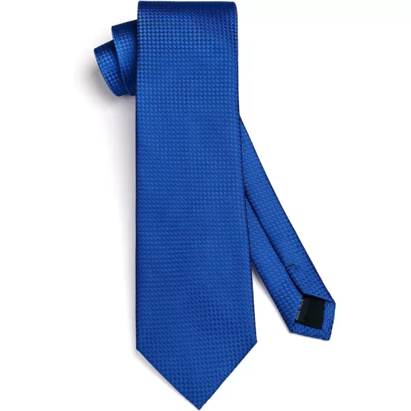 HISDERN Ties for Men Solid Houndstooth Neckties Handkerchief Formal Business Tie &amp; Pocket Square Set Wedding Party