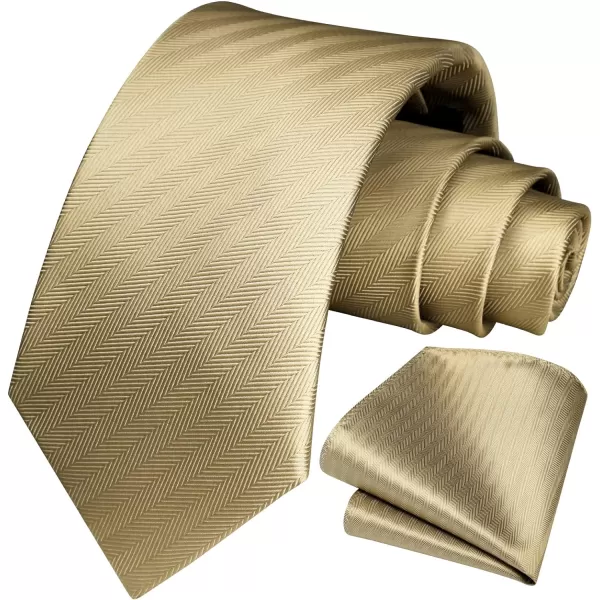 HISDERN Ties for Men Solid Houndstooth Neckties Handkerchief Formal Business Tie &amp; Pocket Square Set Wedding Party