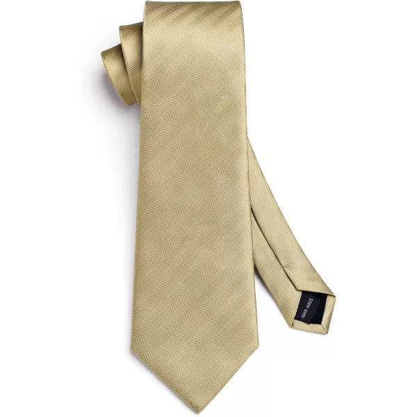 HISDERN Ties for Men Solid Houndstooth Neckties Handkerchief Formal Business Tie &amp; Pocket Square Set Wedding Party