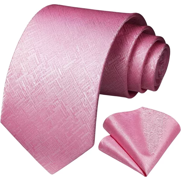 HISDERN Ties for Men Solid Houndstooth Neckties Handkerchief Formal Business Tie &amp; Pocket Square Set Wedding Party