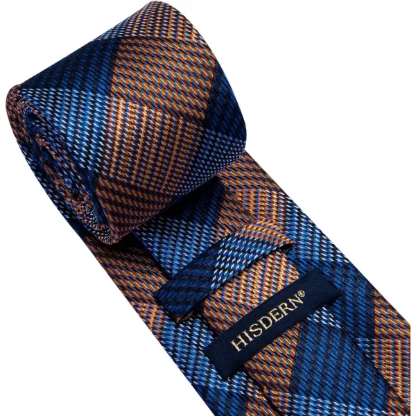 HISDERN Ties for Men Solid Houndstooth Neckties Handkerchief Formal Business Tie &amp; Pocket Square Set Wedding Party