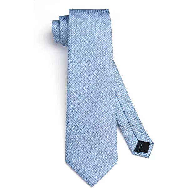 HISDERN Ties for Men Solid Houndstooth Neckties Handkerchief Formal Business Tie &amp; Pocket Square Set Wedding Party
