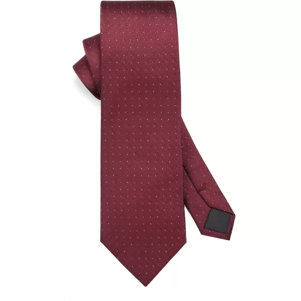 HISDERN Ties for Men Solid Houndstooth Neckties Handkerchief Formal Business Tie &amp; Pocket Square Set Wedding Party