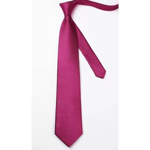 HISDERN Ties for Men Solid Houndstooth Neckties Handkerchief Formal Business Tie &amp; Pocket Square Set Wedding Party